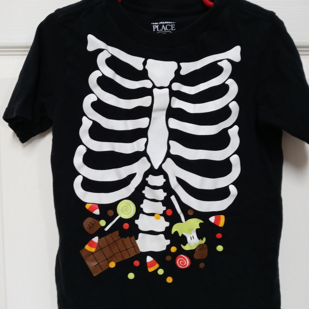 The Childrens Place Black Skeleton Shirt